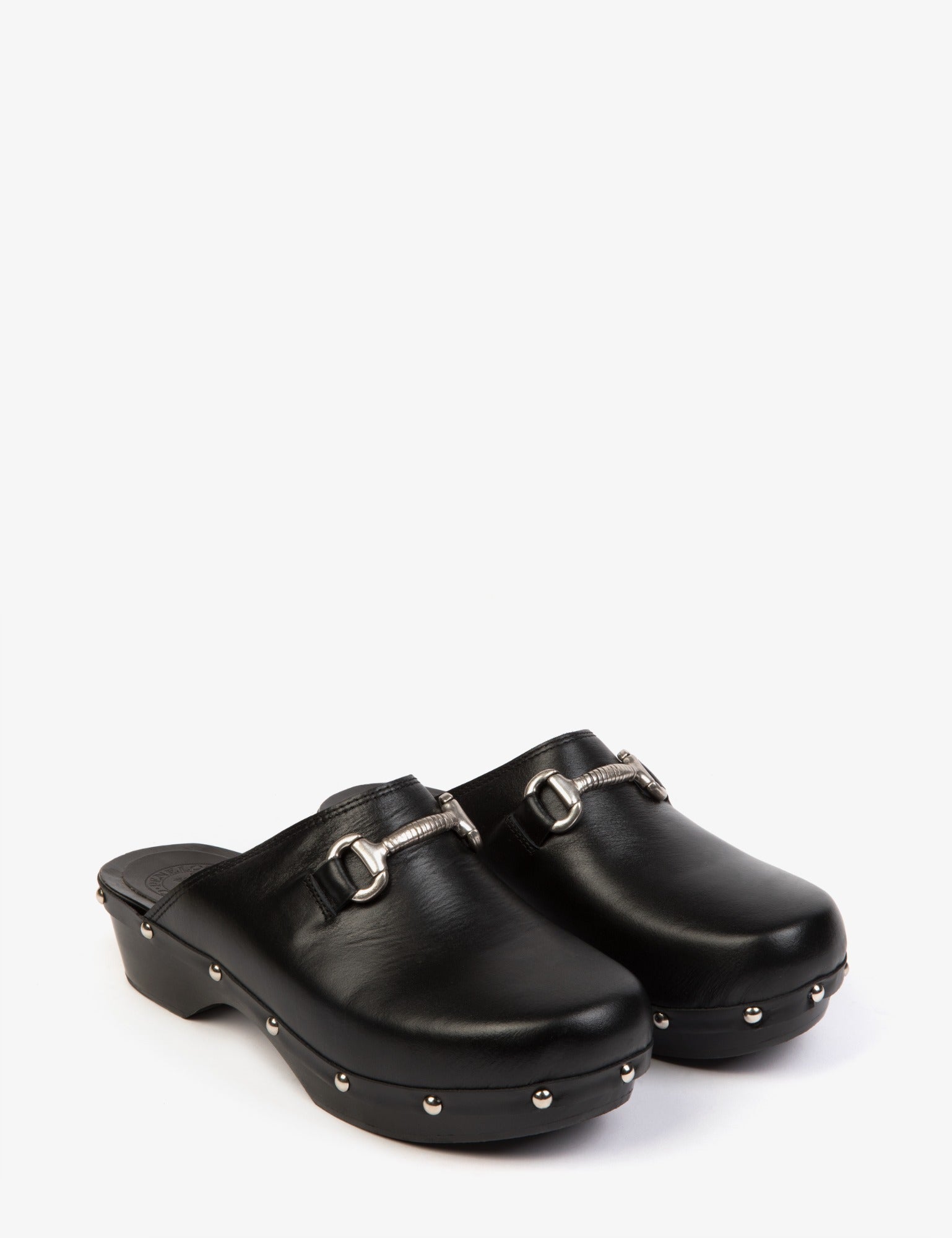 Low Horsebit Leather Clog