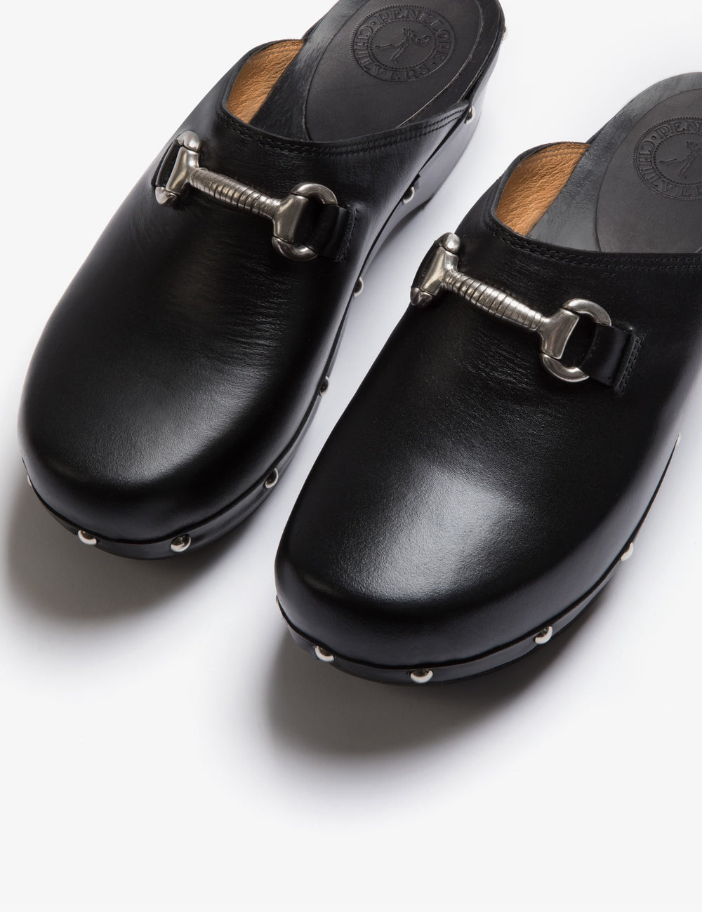 Low Horsebit Leather Clog