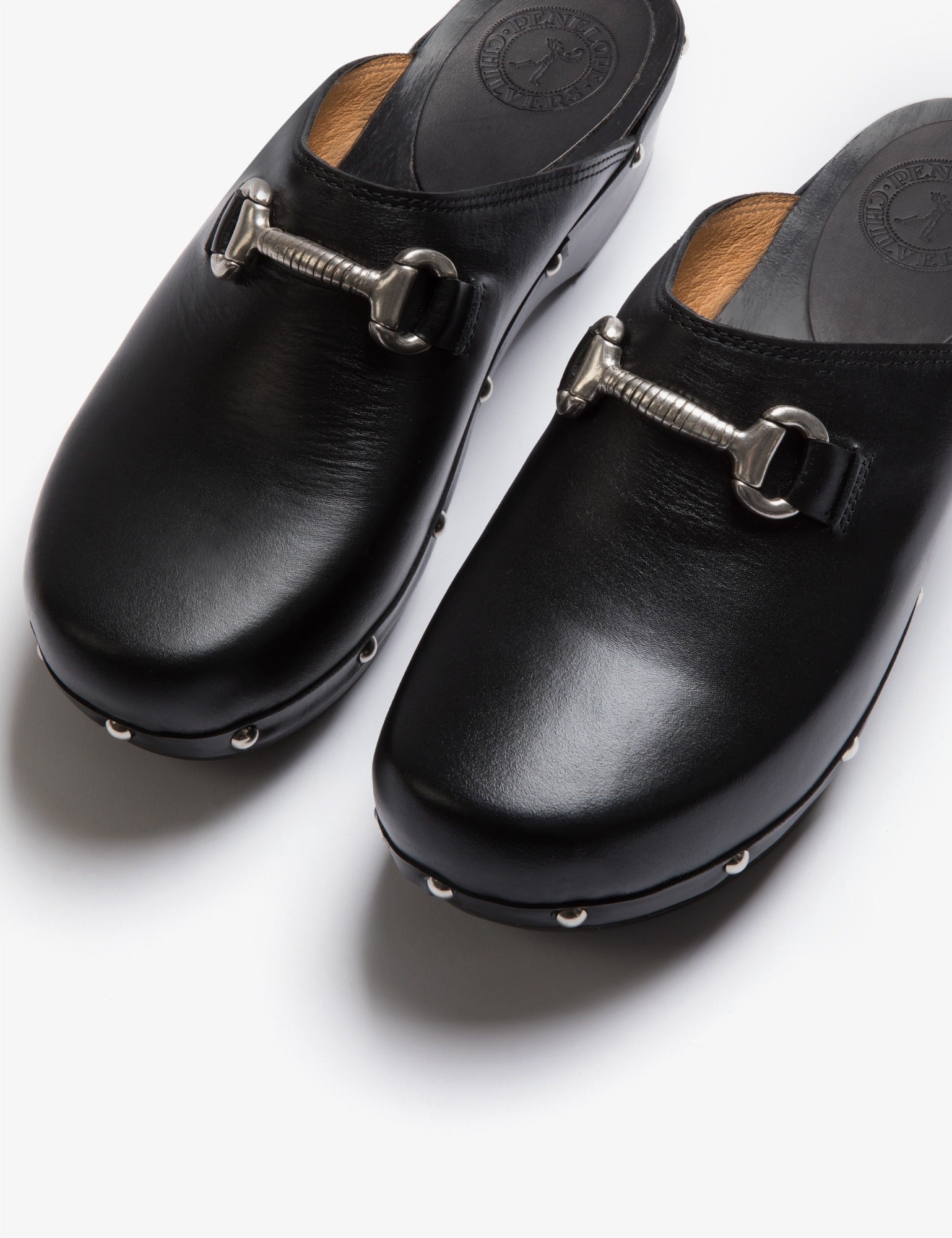 Low Horsebit Leather Clog